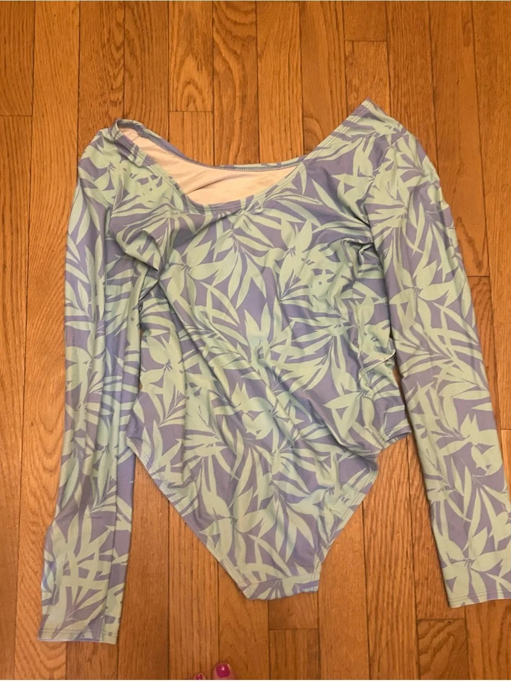 Girls Old Navy Tropical Leaves Cut Out One Piece Bathing Suit Size XXL (18)